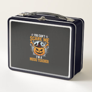 Halloween Music Teacher Scary Pumpkin Graphic Metal Lunch Box