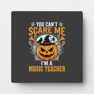 Halloween Music Teacher Scary Pumpkin Graphic Plaque