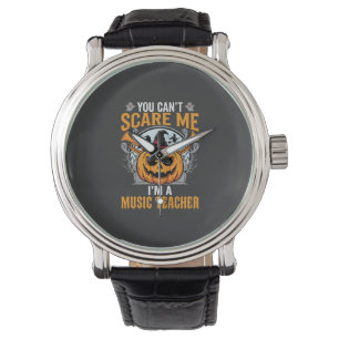 Halloween Music Teacher Scary Pumpkin Graphic Watch