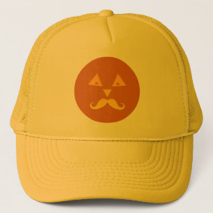 Halloween Mustache Pumpkin hats