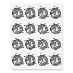Halloween My Hippopotamus Rides Shotgun Temporary Tattoos