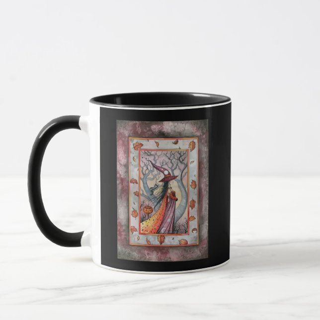 Halloween Mystic Witch by Molly Harrison Mug (Left)