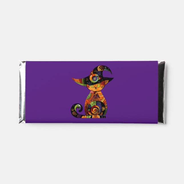 Halloween/mystical/cat/fall  hershey bar favors (Front)