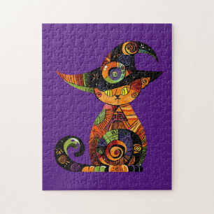 Halloween/mystical/cat/fall  jigsaw puzzle