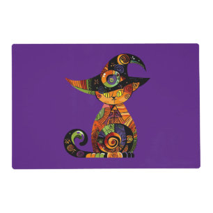 Halloween/mystical/cat/fall placemat