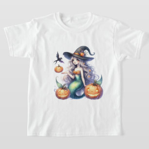Halloween Mystical Mermaid Girl T-Shirt
