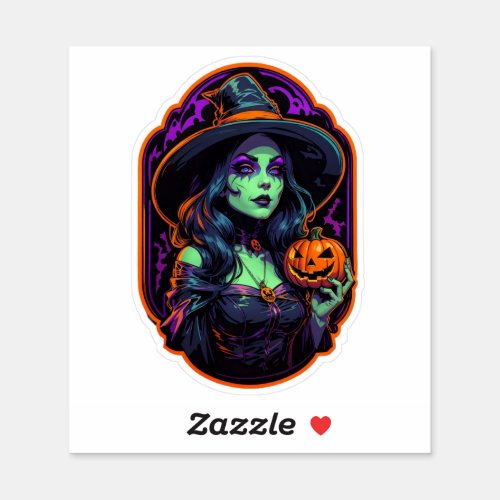 Halloween Mystical Witch  Sticker