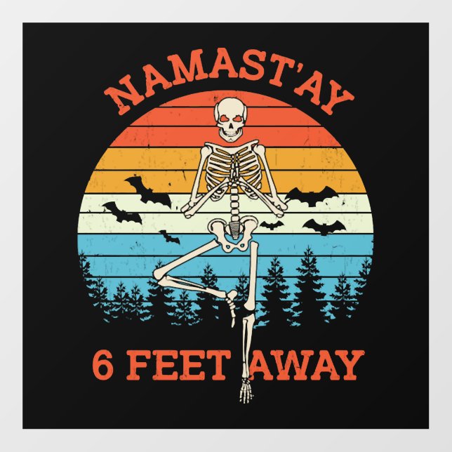 Halloween namastay floor decals (Front)