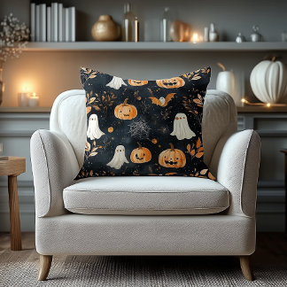 Halloween Name Pillow – Pumpkins, Ghosts & Autumn