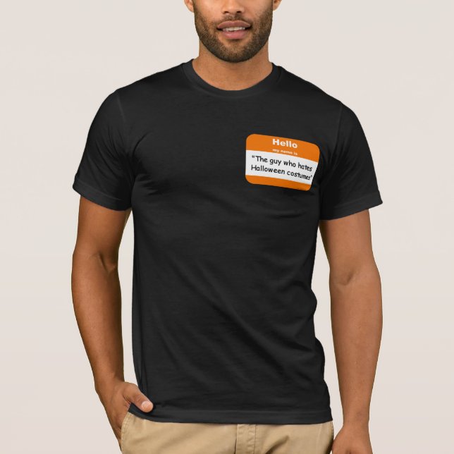 Halloween nametag t-shirt (Front)