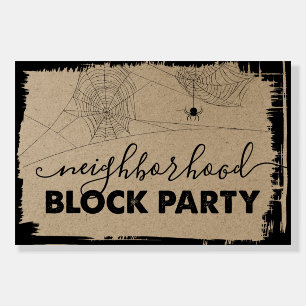 Halloween Neighborhood Block Party Welcome Sign