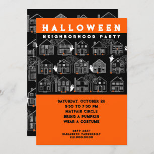 Halloween Neighborhood Party Invitation