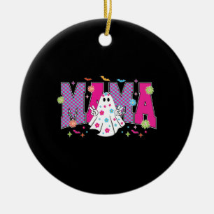 Halloween Neon Mama Mini Ceramic Ornament