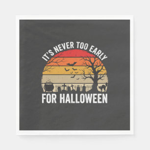 Halloween Never Too Early Vintage Sunset Napkins