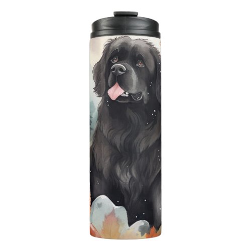 Halloween Newfoundland With Pumpkins Scary  Thermal Tumbler