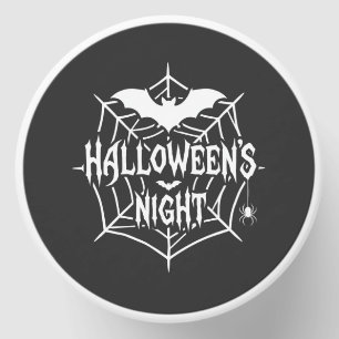 Halloween Night Bat Spider Web Vector Design_1 Mini Candle Favors