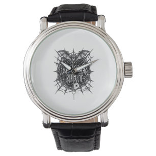 Halloween Night Bat Spiderweb Vintage Shirt Design Watch