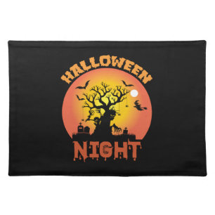 Halloween Night Birthday Cloth Placemat