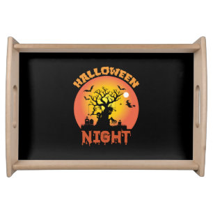 Halloween Night Birthday Serving Tray