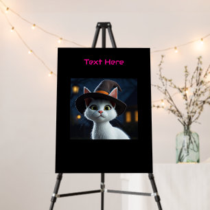Halloween Night Cat Scary Looks Glowing Lights Foam Board