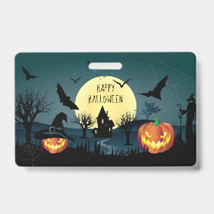 Halloween Night Celebration Carnival Trendy Badge