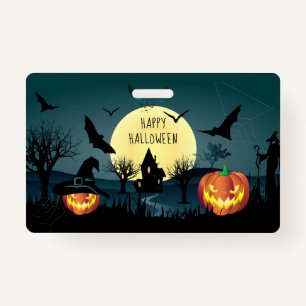 Halloween Night Celebration Carnival Trendy Badge