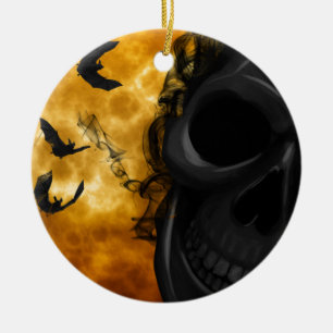 Halloween night ceramic ornament