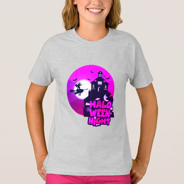 Halloween Night Costume for girls T-Shirt (Front)