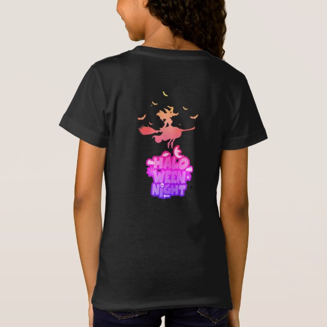  Halloween Night Costume for girls T-Shirt (Back)
