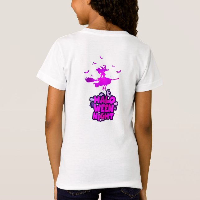  Halloween Night Costume for girls T-Shirt (Back)