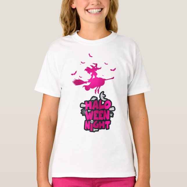 Halloween Night Costume for girls T-Shirt (Front)