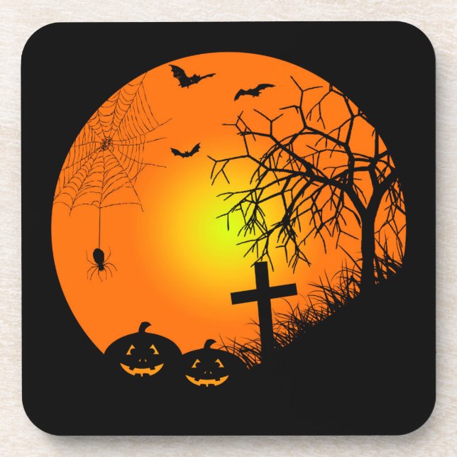 Halloween night drink coaster (Front)