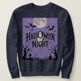Halloween Night Ghost Moon Graveyard Sweatshirt