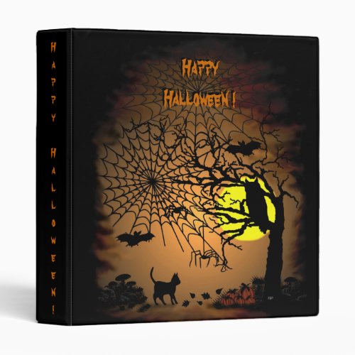 Halloween Night  Happy Halloween 3 Ring Binder