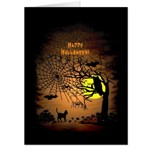 Halloween Night  Happy Halloween  Card