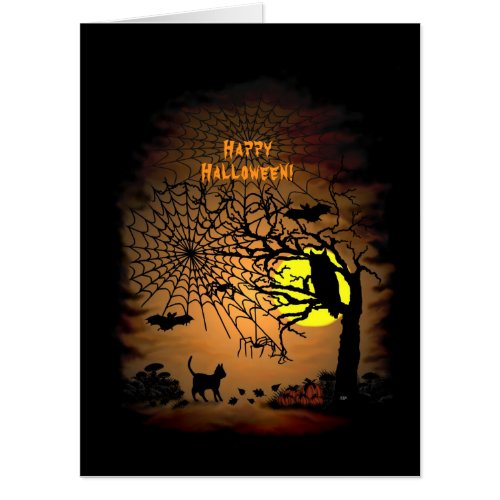 Halloween Night  Happy Halloween  Card