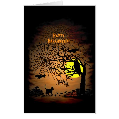 Halloween Night  Happy Halloween  Card