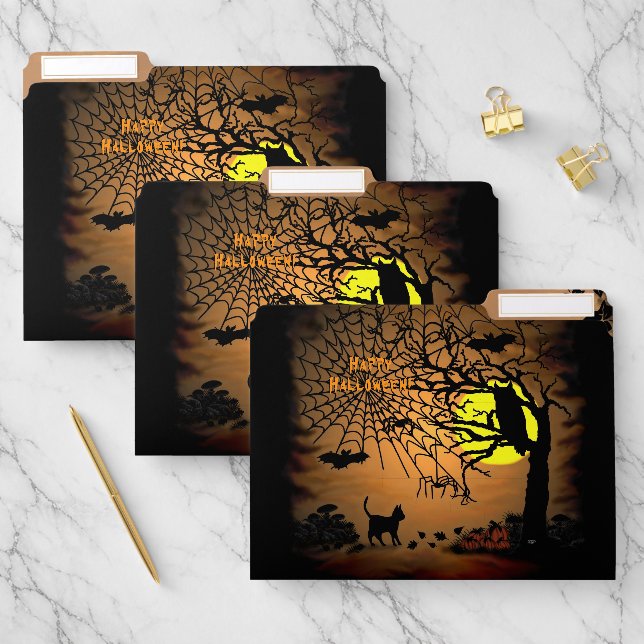 Halloween Night , Happy Halloween ! File Folder (Set)