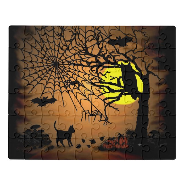 Halloween Night , Happy Halloween! Jigsaw Puzzle (Puzzle Horizontal)