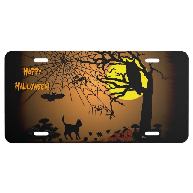 Halloween Night , Happy Halloween! License Plate (Front)