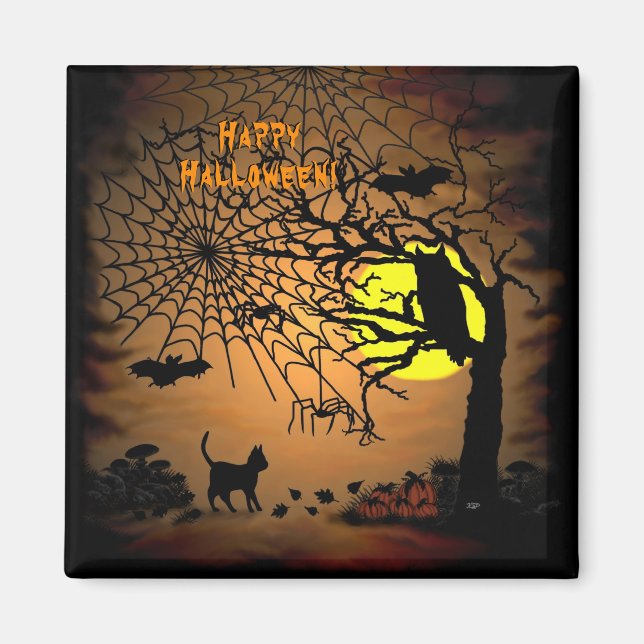 Halloween Night , Happy Halloween ! Magnet (Front)