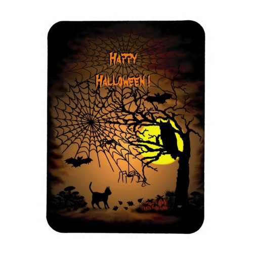 Halloween Night  Happy Halloween  Magnet