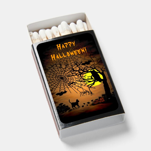 Halloween Night , Happy Halloween! Matchboxes (Front Open)