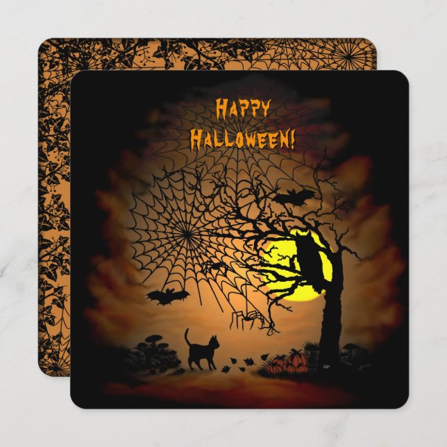 Halloween Night , Happy Halloween! Menu (Front/Back)