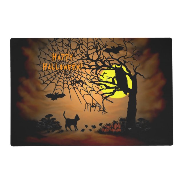 Halloween Night , Happy Halloween ! Placemat (Front)