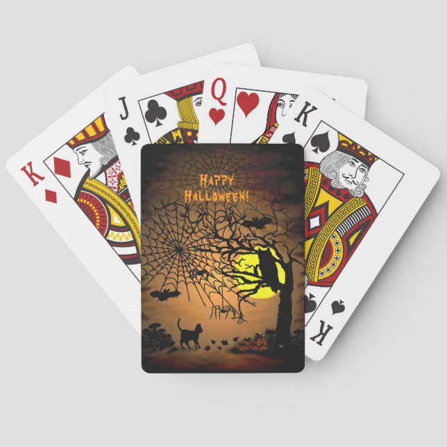 Halloween Night , Happy Halloween ! Poker Cards (Back)