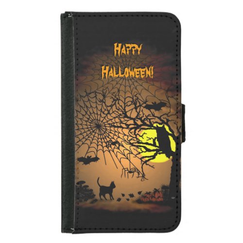 Halloween Night  Happy Halloween  Wallet Phone Case For Samsung Galaxy S5