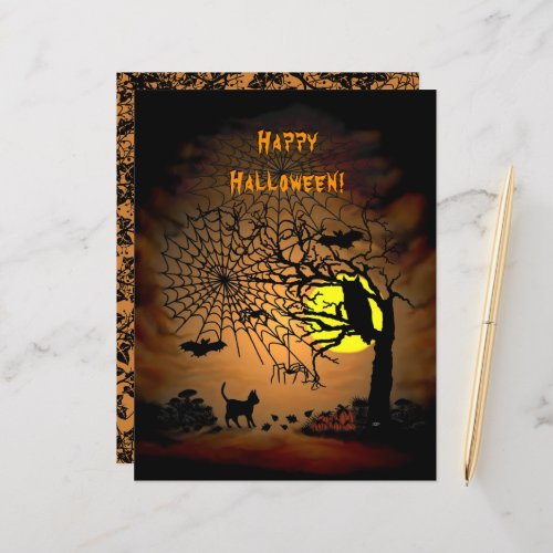 Halloween Night Happy Halloween Stationery Paper 