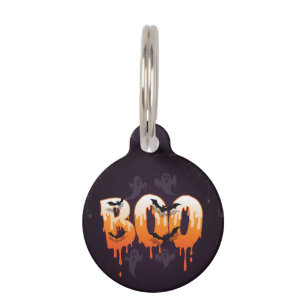 Halloween Night Illustration Pet ID Tag