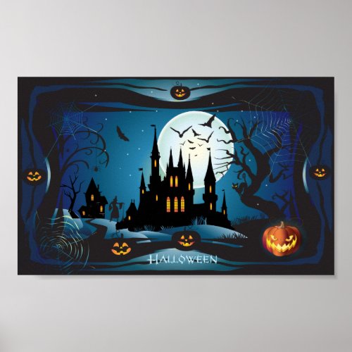 Halloween Night Magic trick_or_treat Landscape Poster